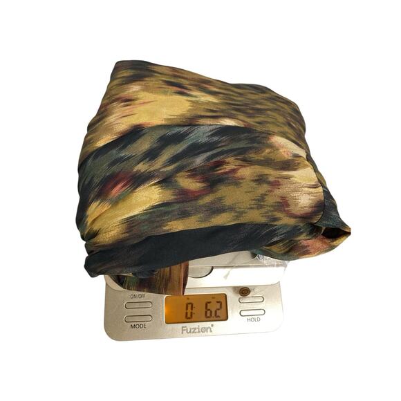 Investments Blouse Top Button Up Watercolor Floral Animal Print Romantic Boho M - Picture 14 of 14